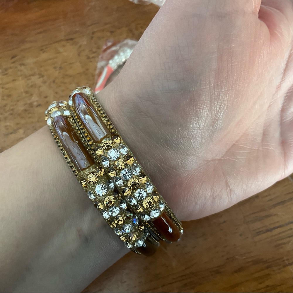 Beautiful Set of Rhinestone Bangles - Picture 2 of 5